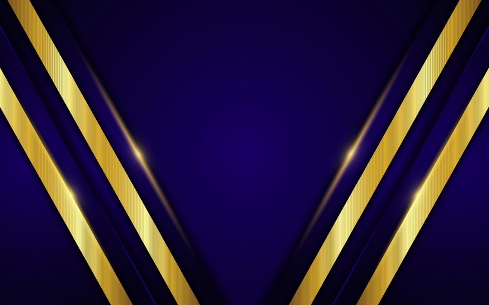 Luxury blue and golden gradient background vector