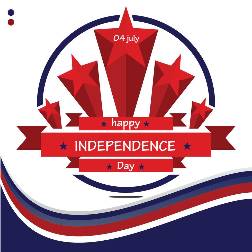 happy independence day illustration free vector