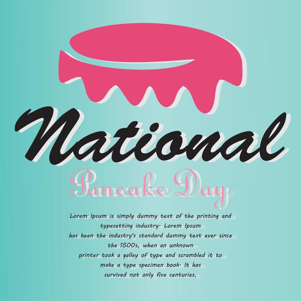 Flat design national pancake day concept Free Vector