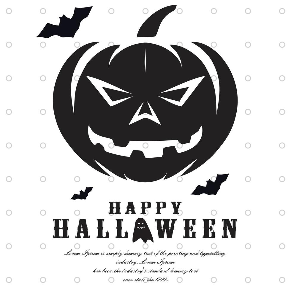 happy halloween illustration free vector