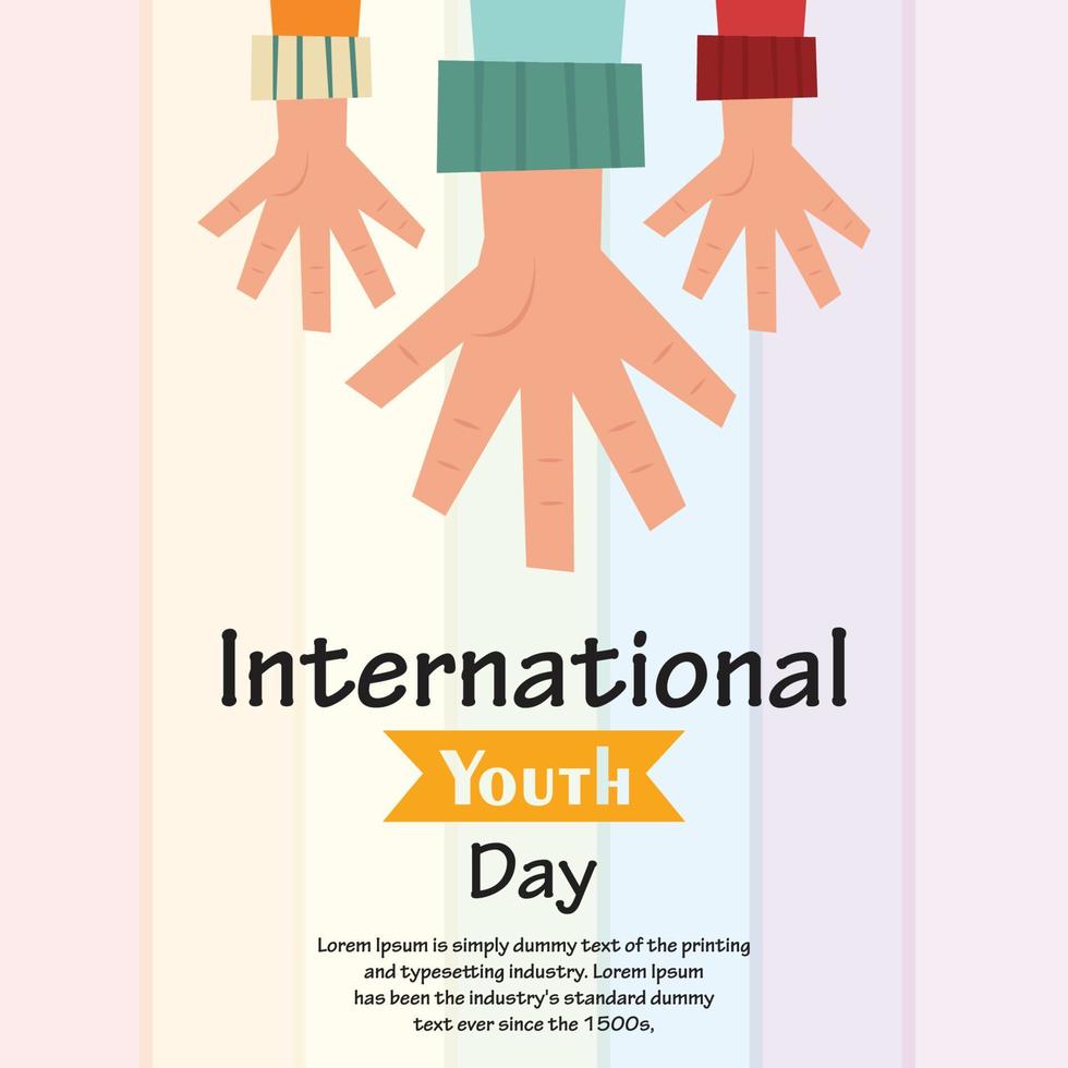 international youth day free vector