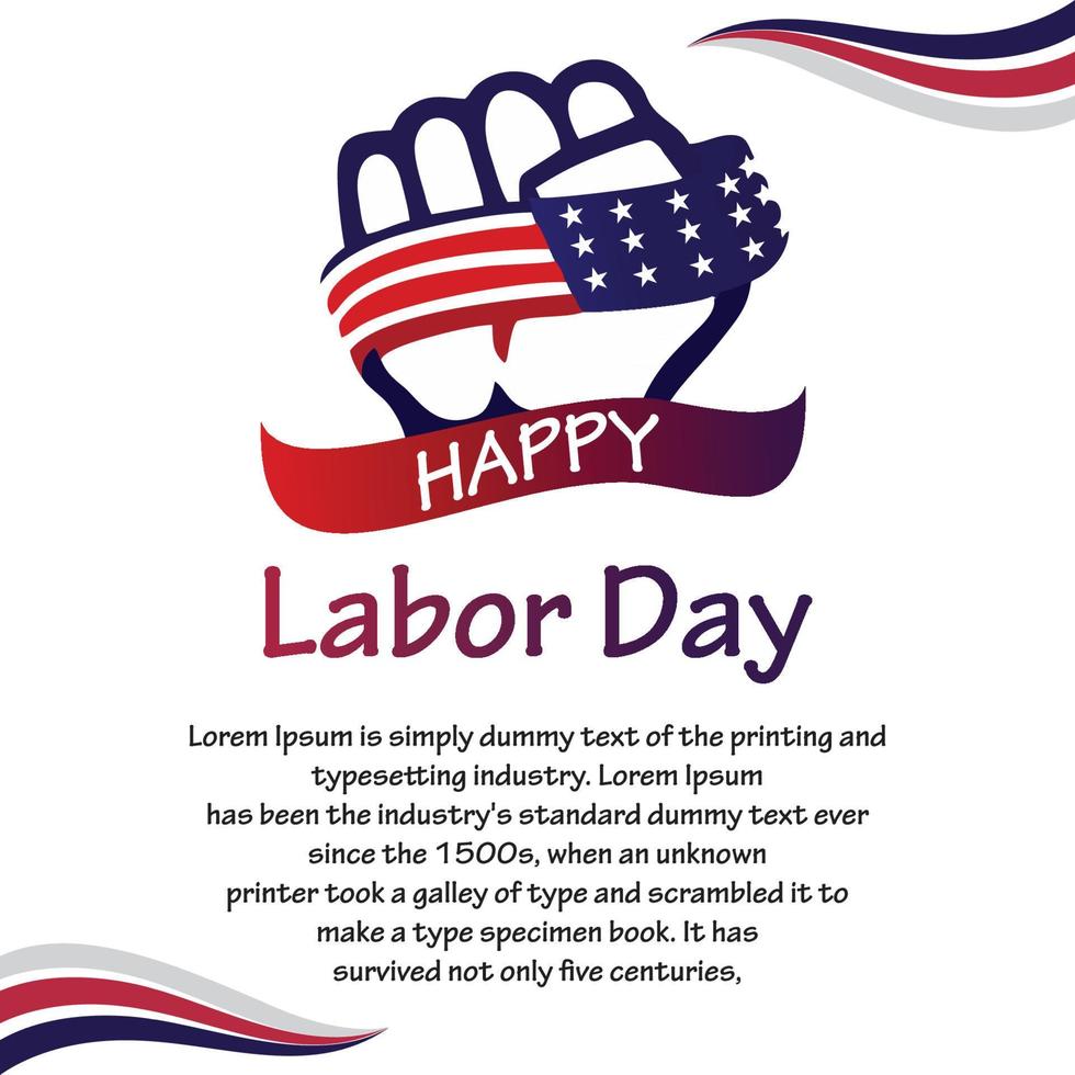 labor day illustration free vector