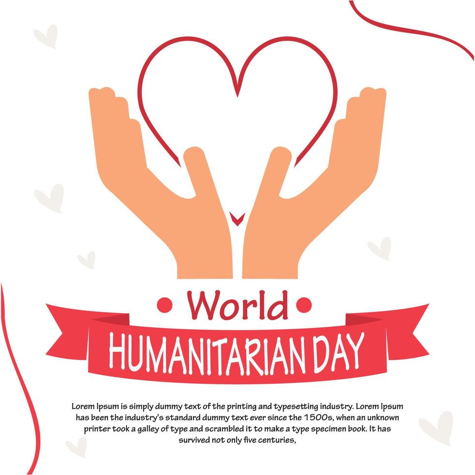 world humanitarian day vector
