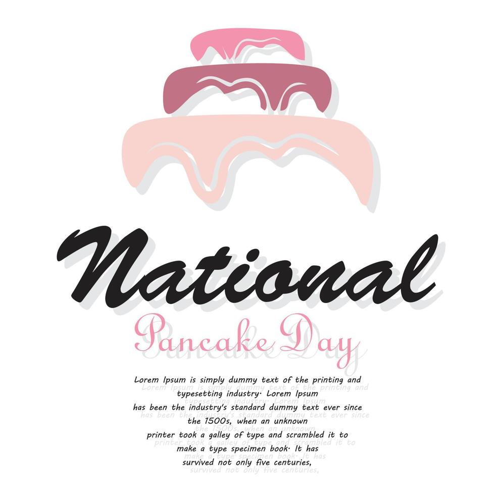 Flat design national pancake day concept Free Vector