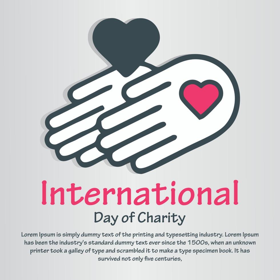 Flat design international day of charity concept Free Vector