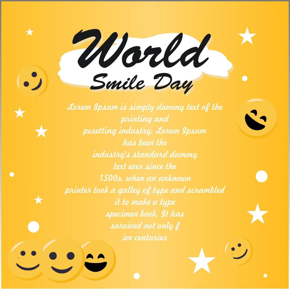 world smile day free vector