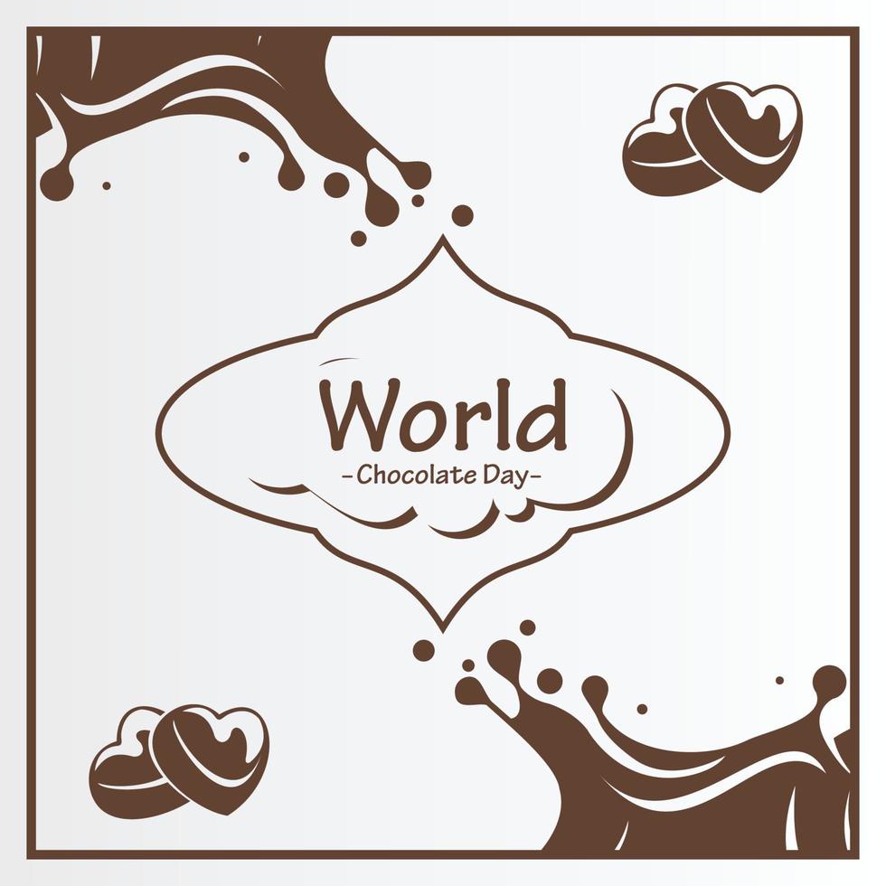 flat world chocolate day free vector