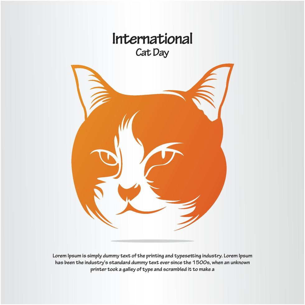 international cat day free vector