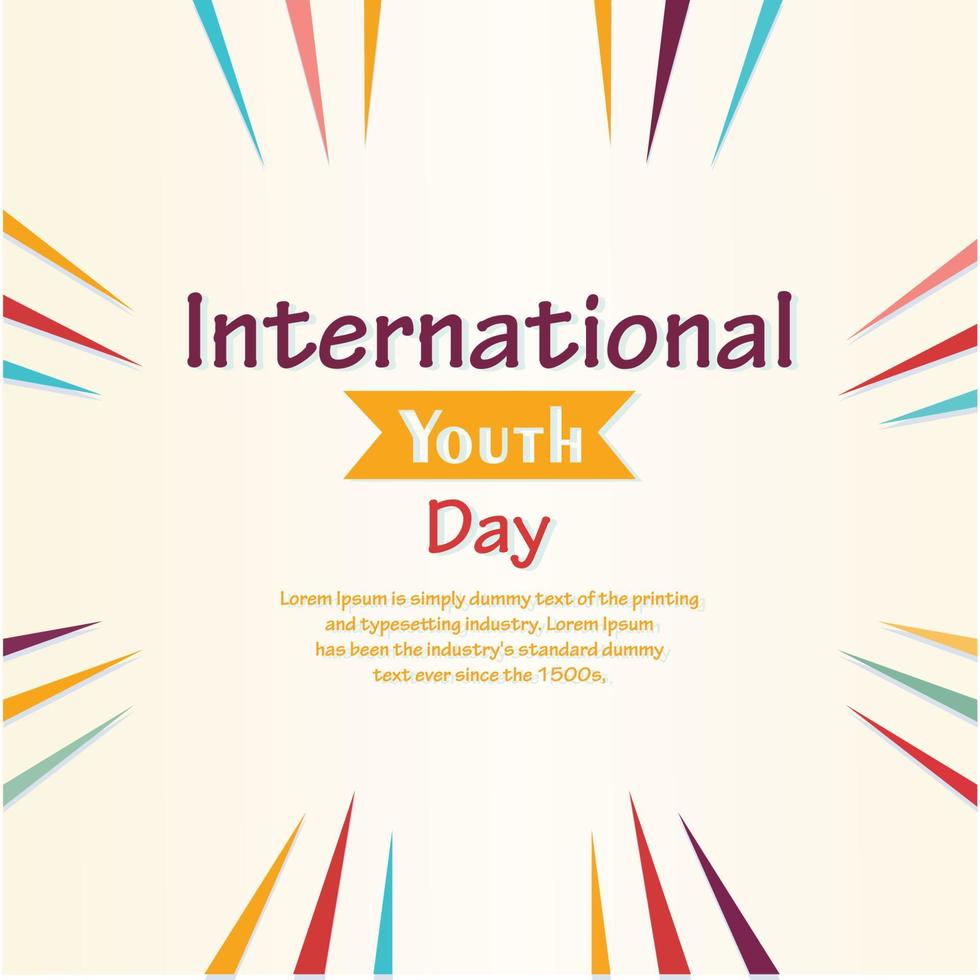 international youth day vector