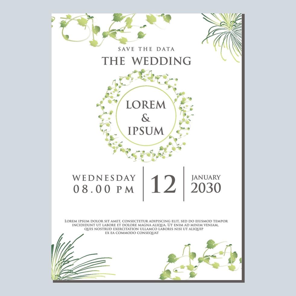 wedding invitation template free vector