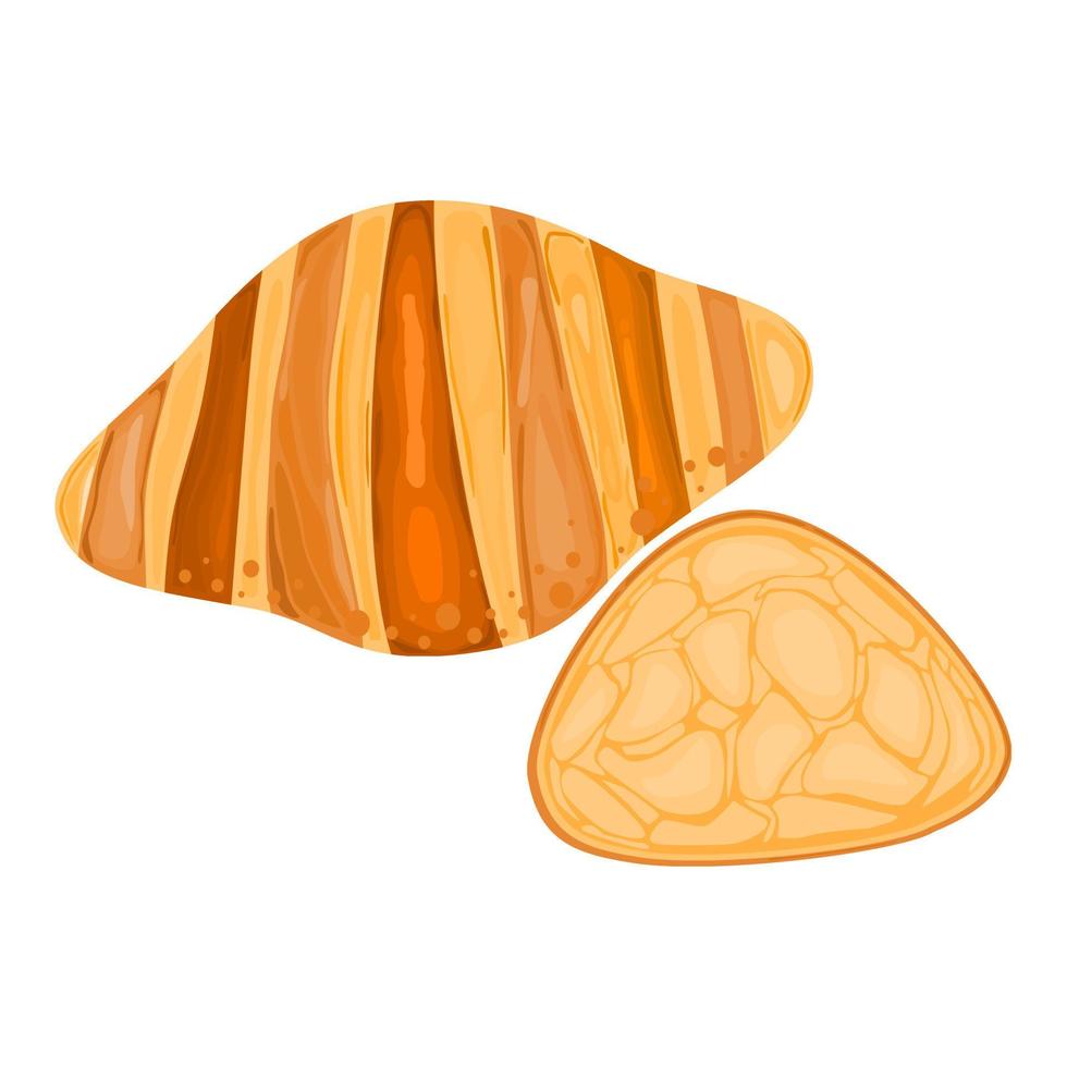Croissant illustration on a white background. vector