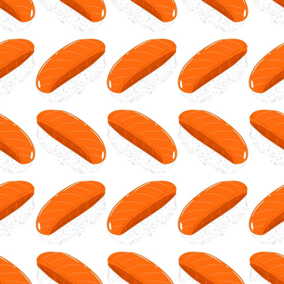 Seamless background with sushi pattern. Japanese food. Wrapping paper pattern. Repeating pattern. Vector. vector