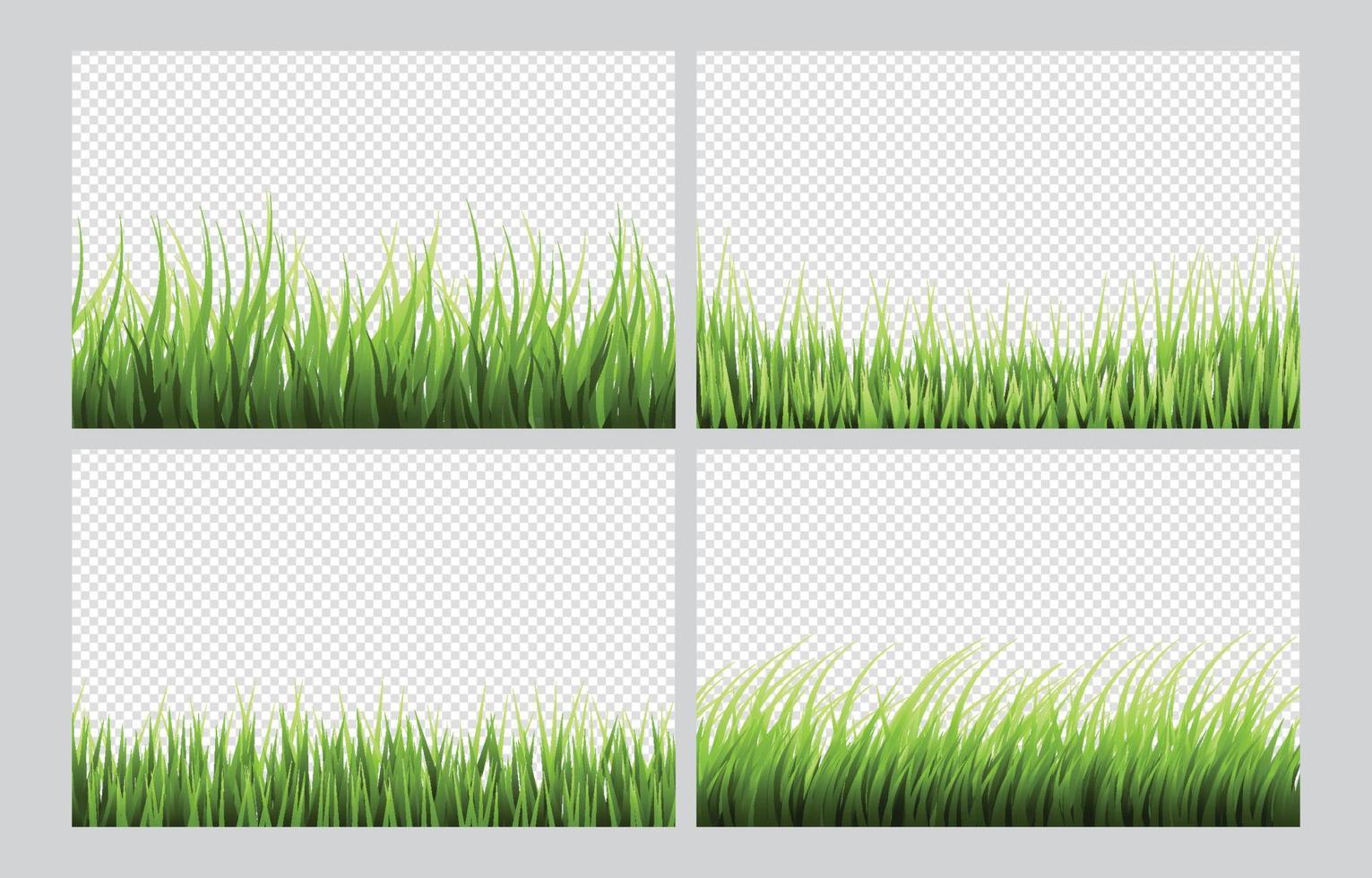 Gradient Transparent Green Grass Backgrounds vector