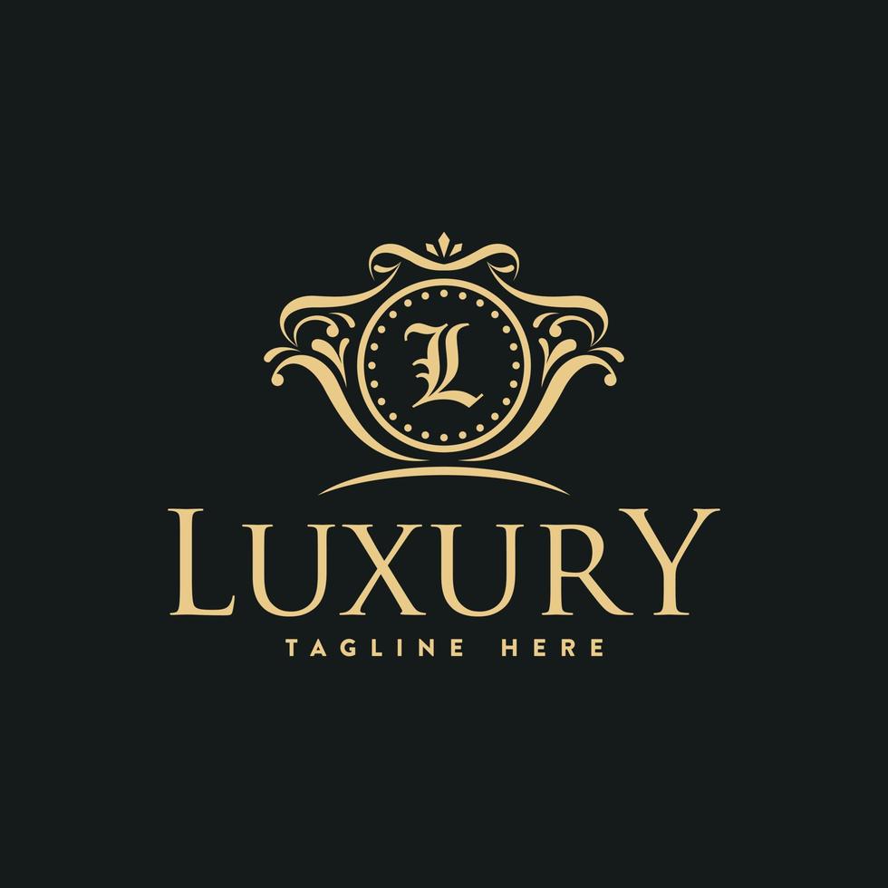 Luxury logo identity company vector