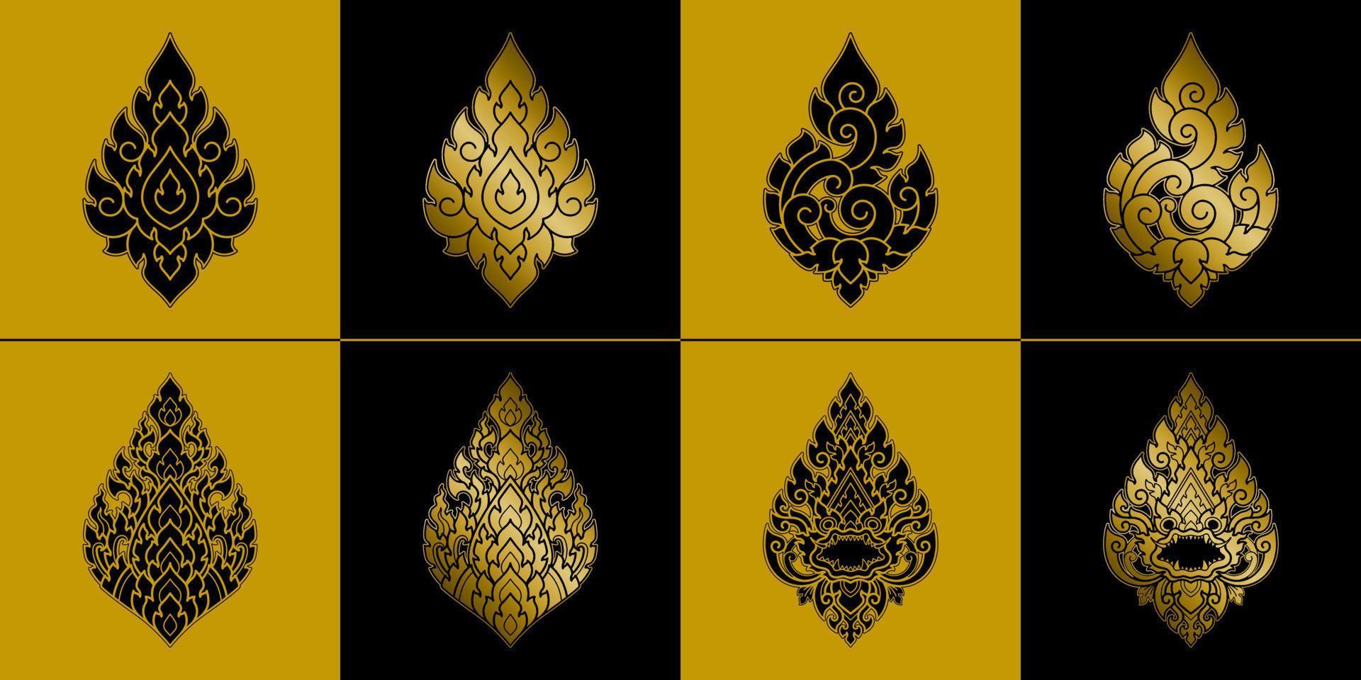 Thai Art Template Pattern Diamond Shape vector