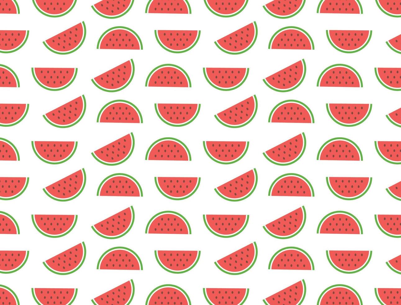 Cute seamless vector pattern with watermelons