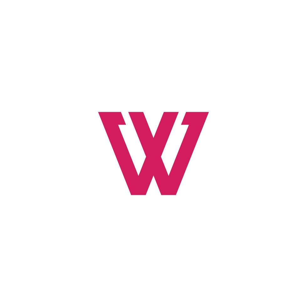 logotipo de letra inicial abstracta wg en color rosa aislado en fondo blanco aplicado para el logotipo de la empresa editorial también adecuado para las marcas o empresas que tienen el nombre inicial wg o gw vector