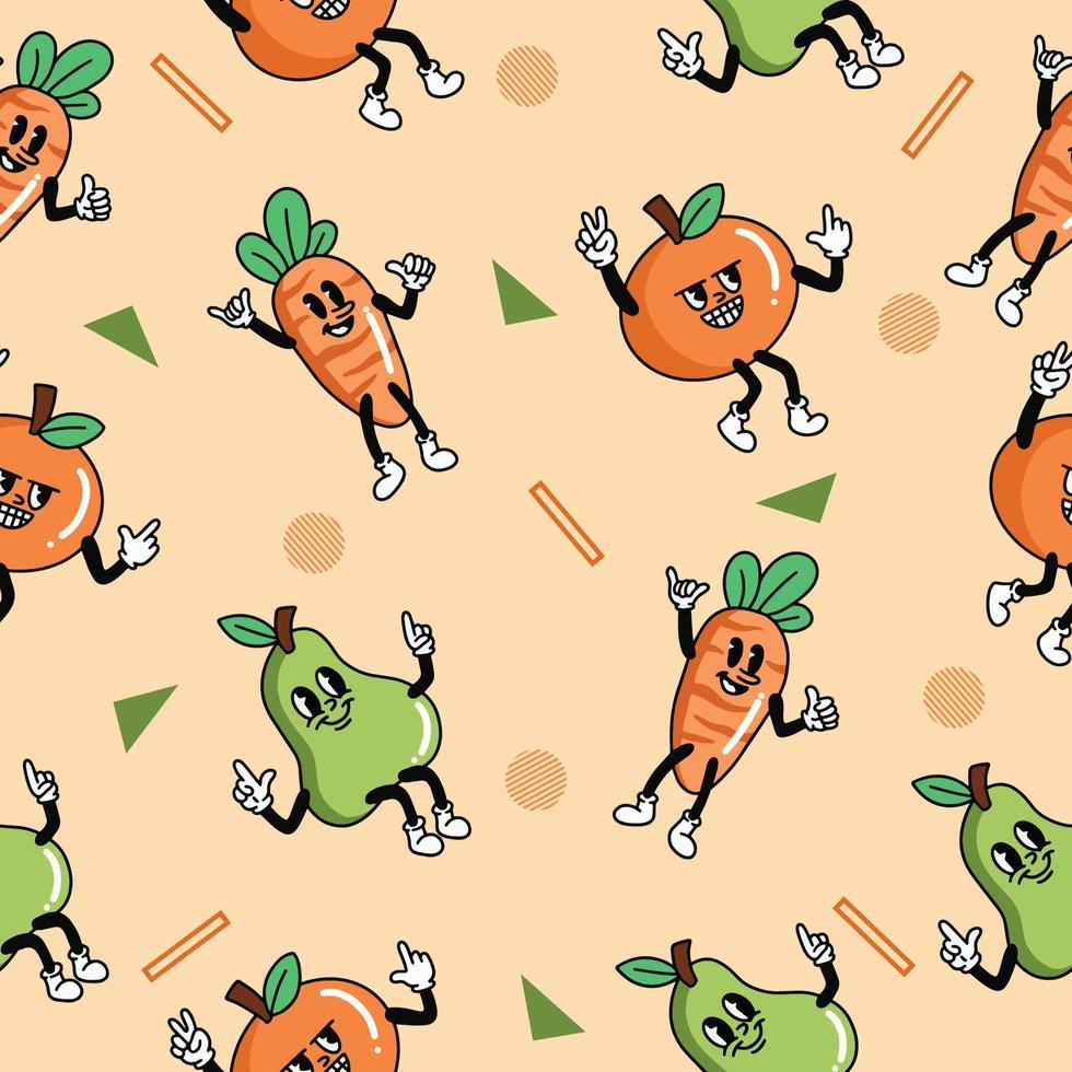 cute fruit colorful seamless pattern rainbow object wallpaper with design cream. vector