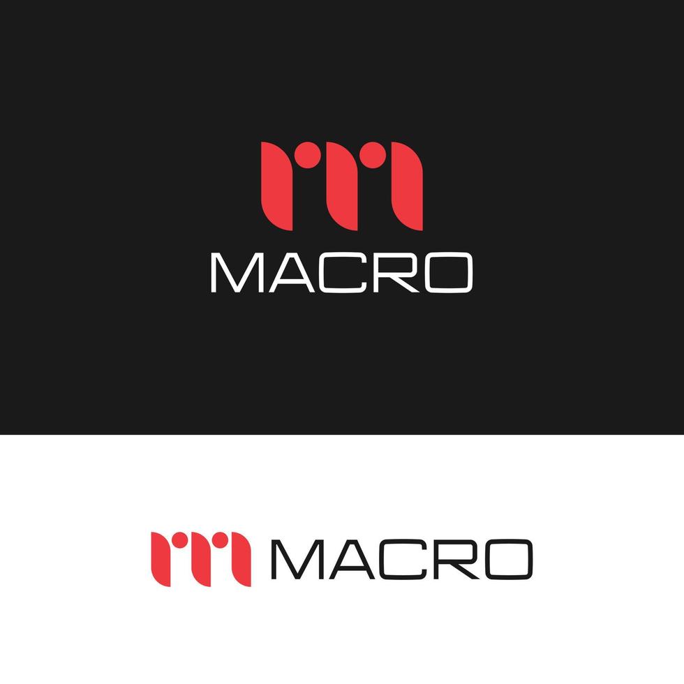 simple minimal modern letter m logo design vector