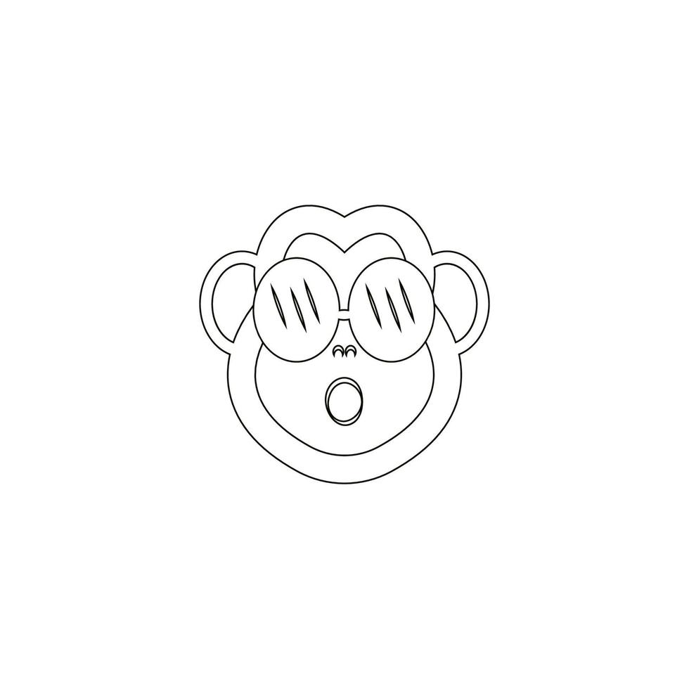 monkey icon vector illustration design element