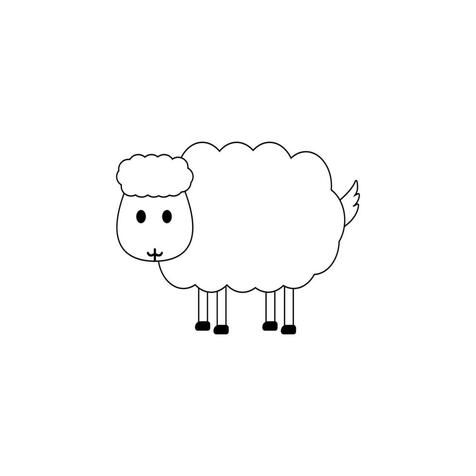 diseño de ilustración de elemento de vector de oveja