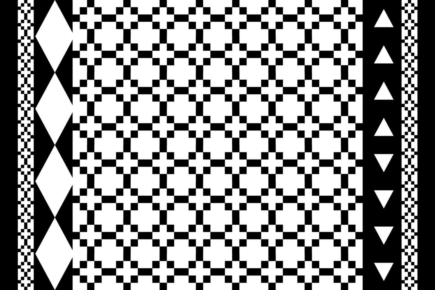 black and white  geometric ethnic seamless pattern  design for wallpaper, background, fabric, curtain, carpet, clothing, and wrapping. vector
