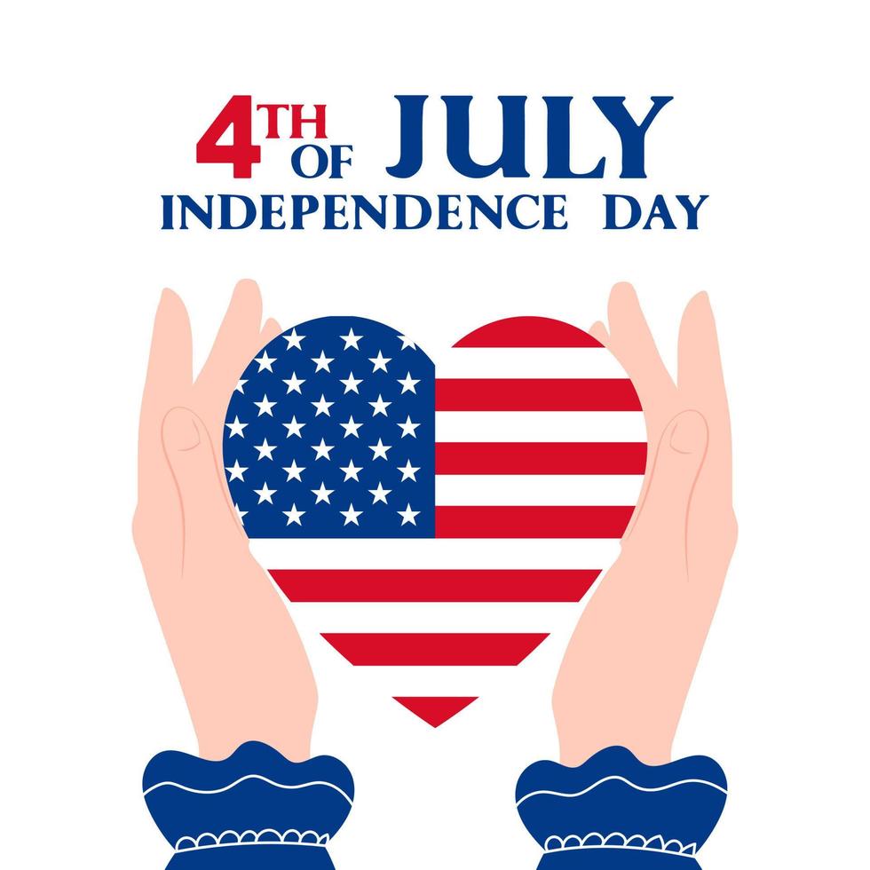 día de la independencia de estados unidos, tarjeta de celebración del 4 de julio. ilustración vectorial vector