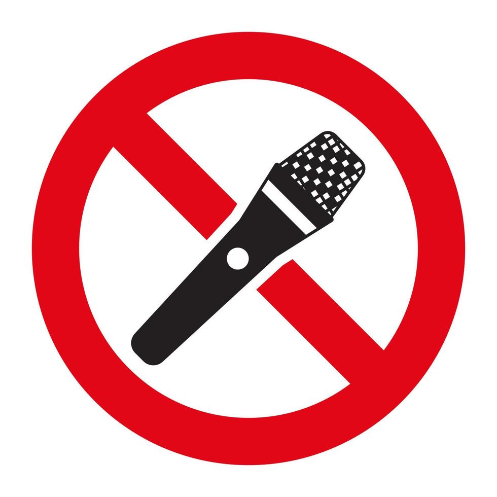 Mute microphone or silent the mobile phone for apps and websites vector