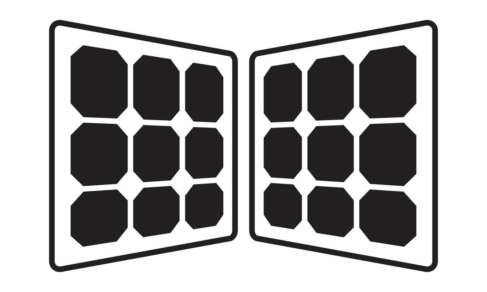 Flat icon a two solar panel for apps or websites vector