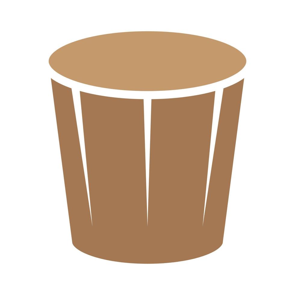 Flat color icon a antique bottle stopper or wooden stopper for apps or websites vector