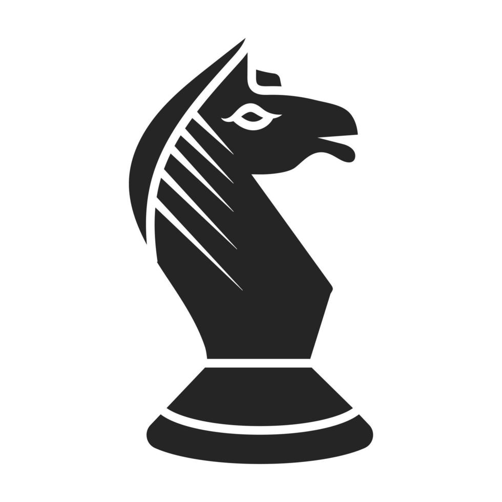 Knight chess pieces flat icon for apps or websites vector