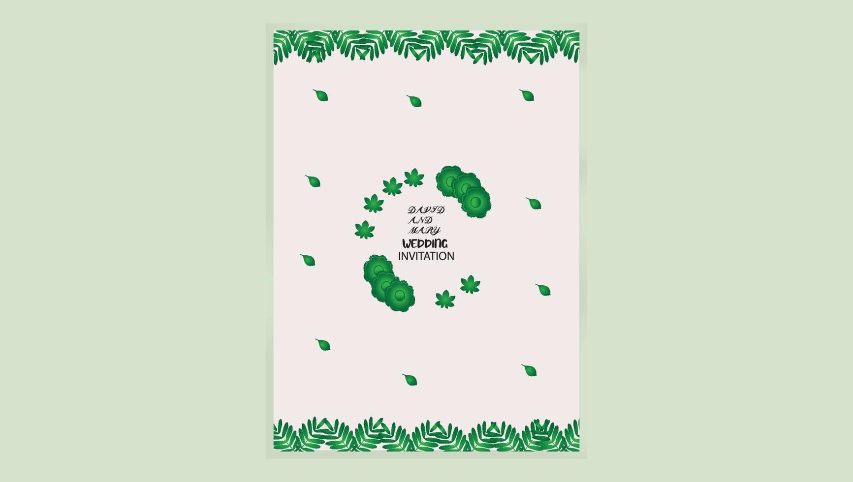wedding invitation card template vector