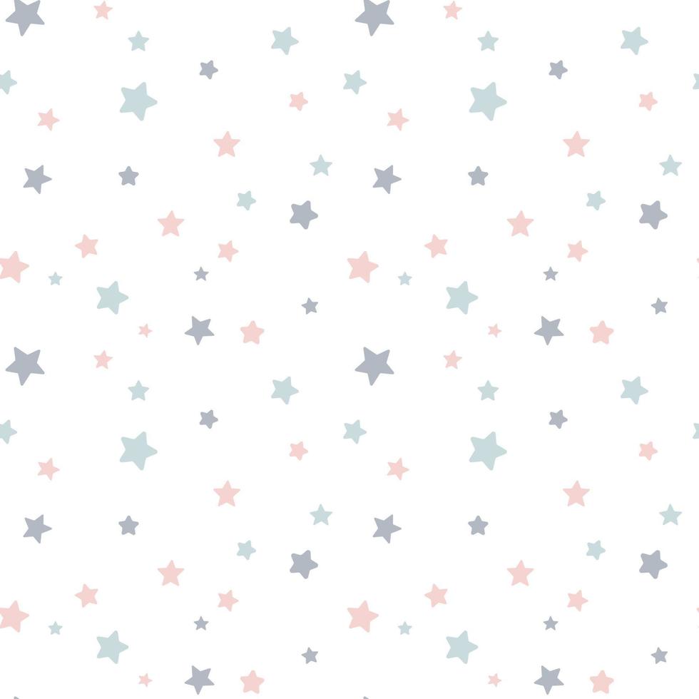 Boho pastel pattern with stars. Baby boho background template. Nursery wall art, baby textile, printable paper, bedroom. Isolated on white background. vector