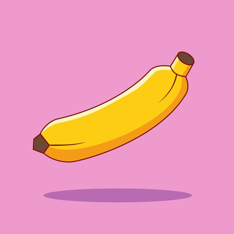 Cartoon cute banana.Fruit vector illustration.Healthy food