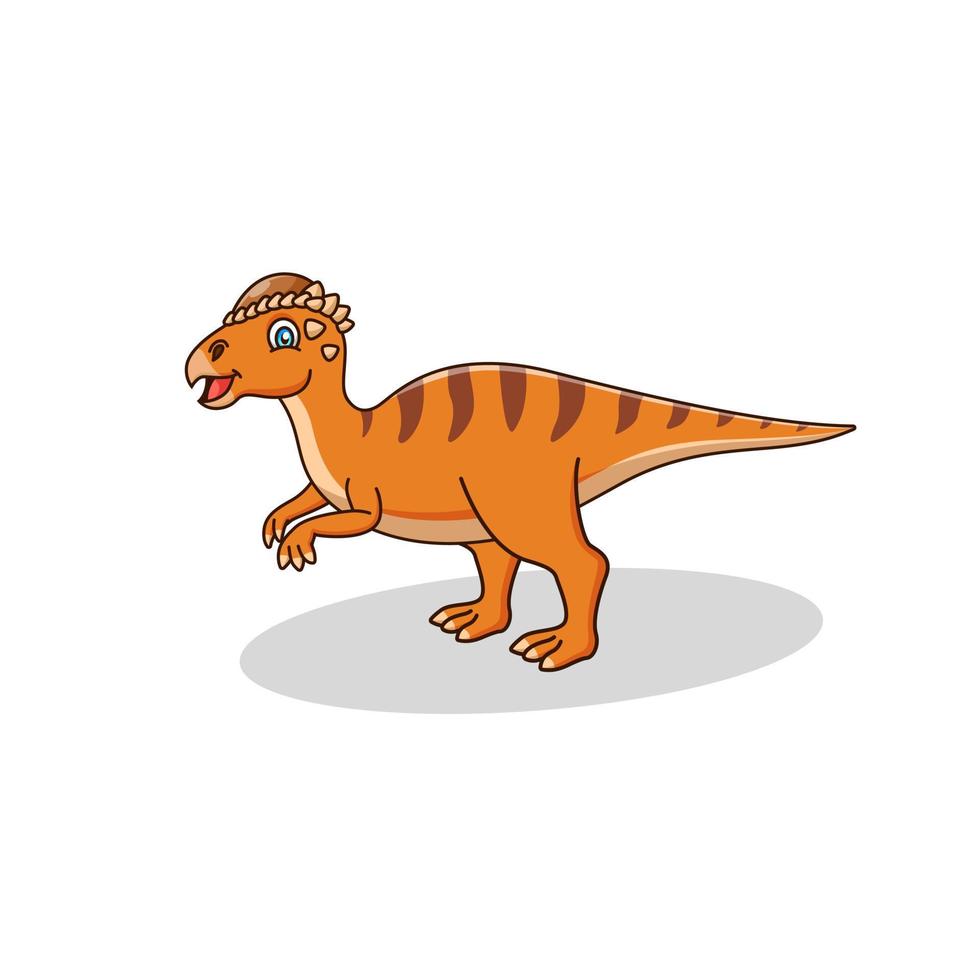 Cute pachycephalosaurus cartoon. Vector illustration