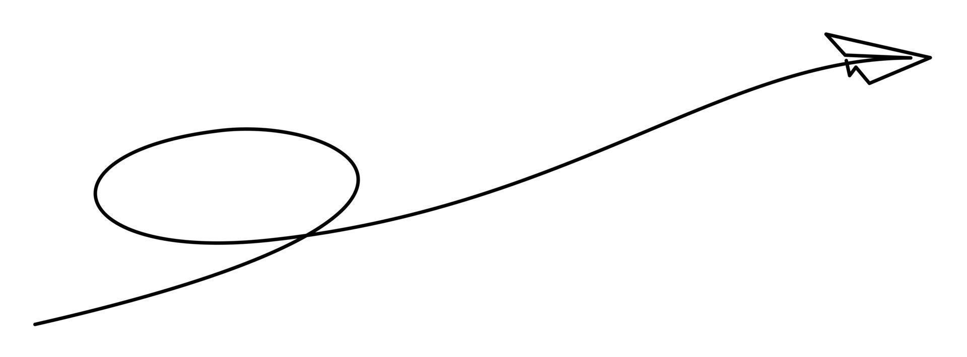 continuous line drawing of airplane paper flying high and growth vector