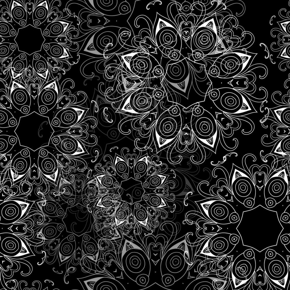 Seamless background with mandala vector