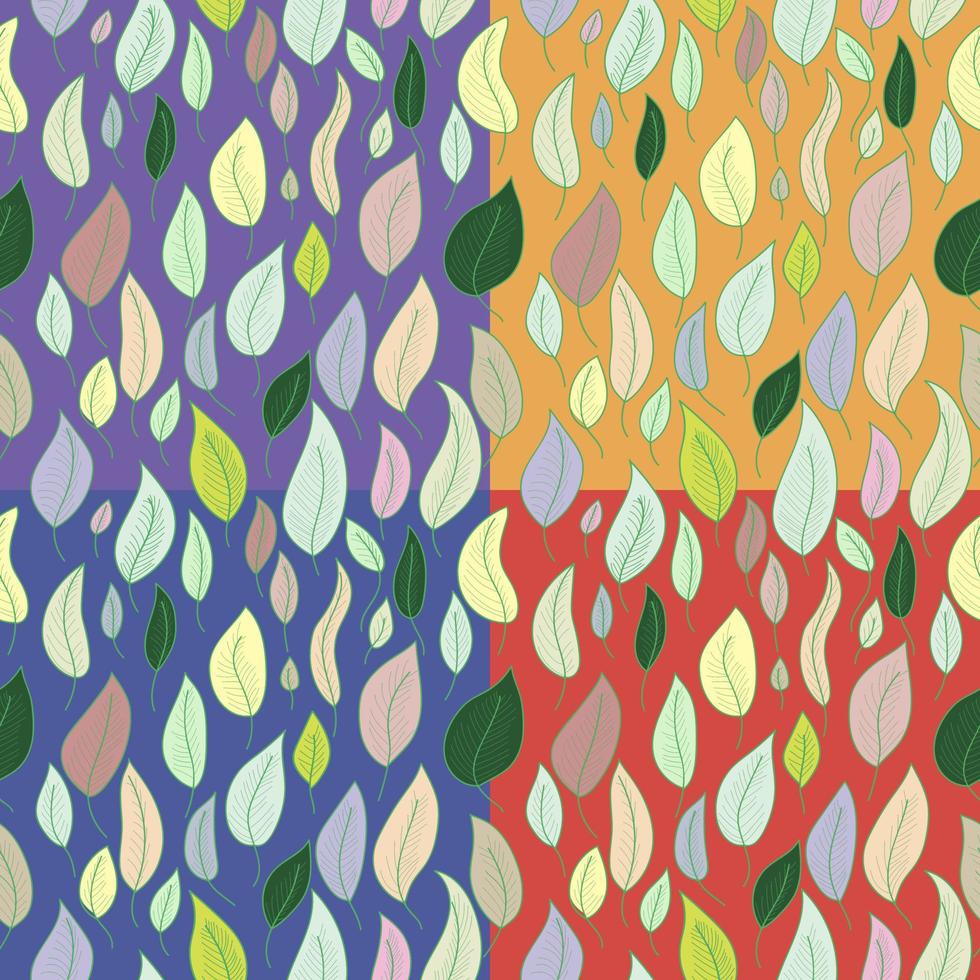 Seamless background with leaves pattern vector