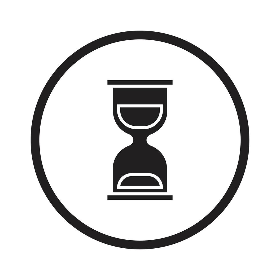 icono de vector de reloj de arena para la presentación del símbolo del sitio web