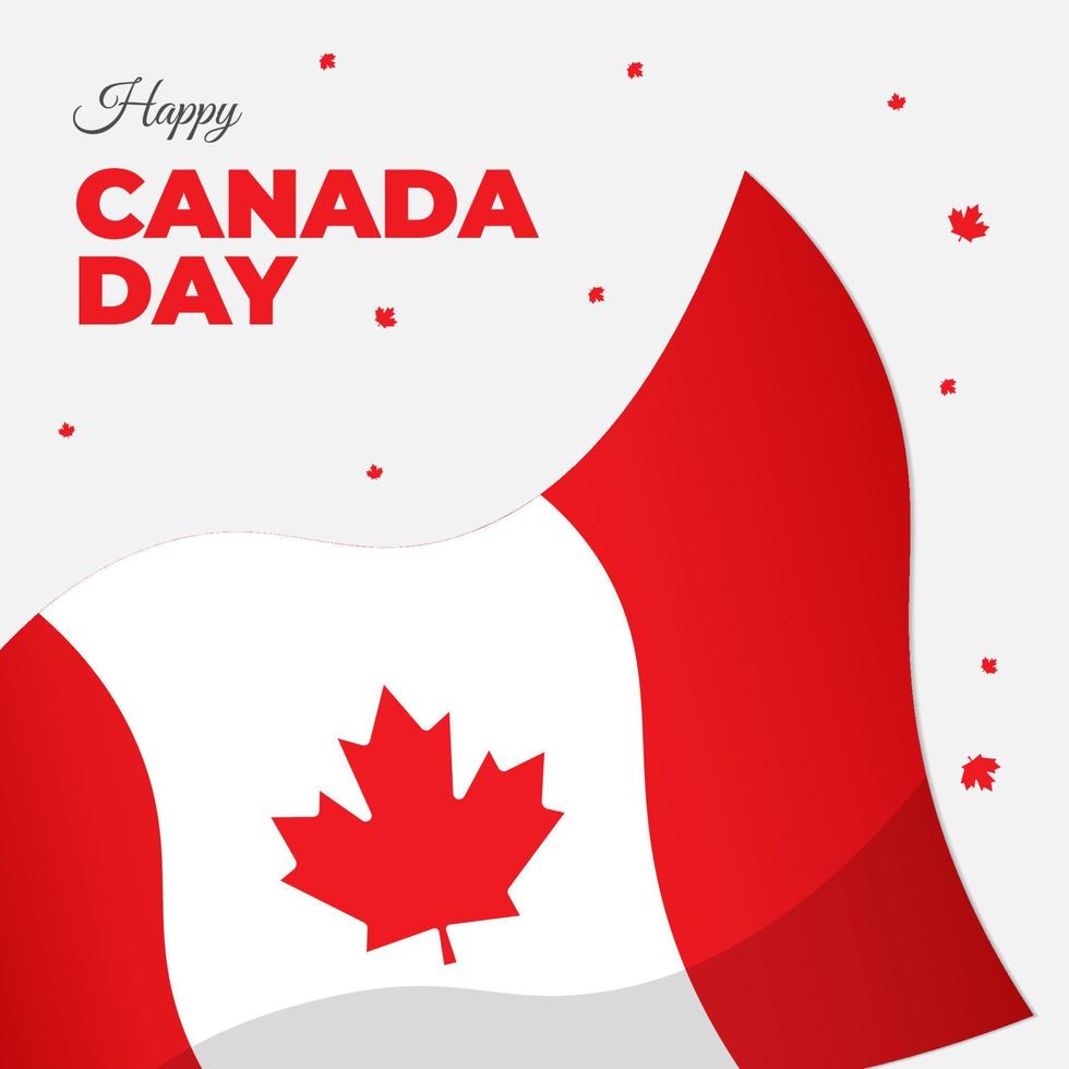 día de la independencia de canadá. feliz día de canadá ilustración vectorial con el símbolo de la hoja de arce vector