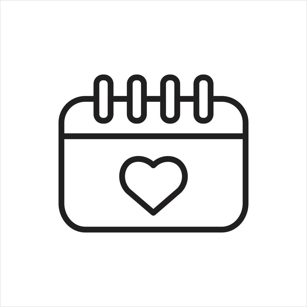 love calendar vector for website symbol icon presentation