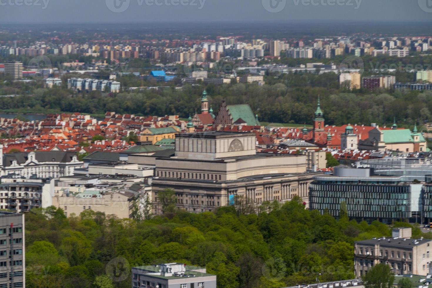 Warsaw skyline with warsaw towers photo