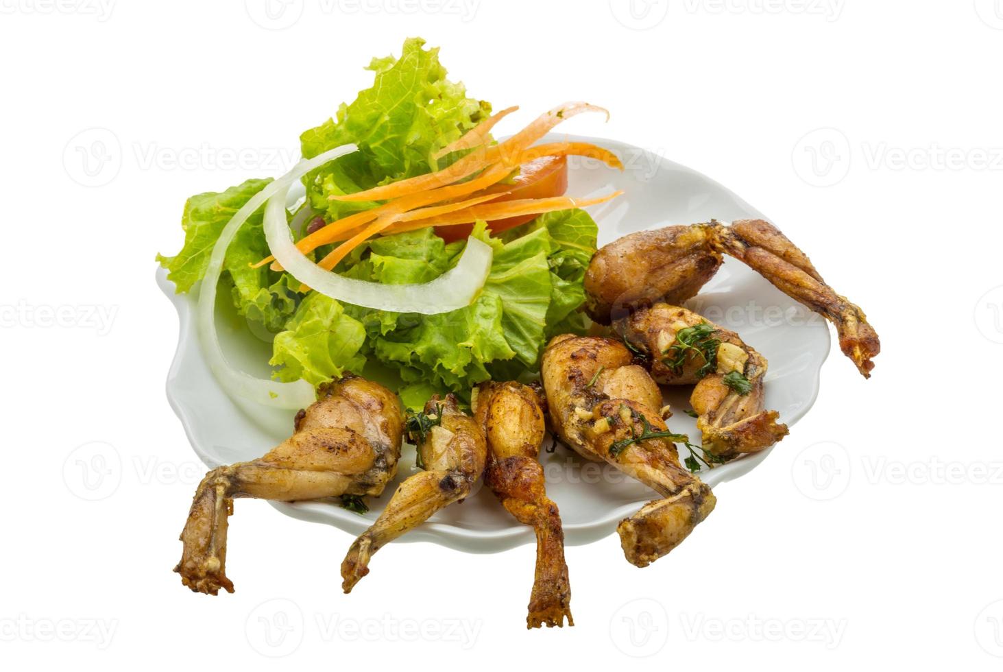 Grilled frog legs photo