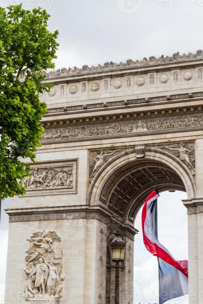 View on arch of triumph Carousel and Tuileries garden, Paris, France photo