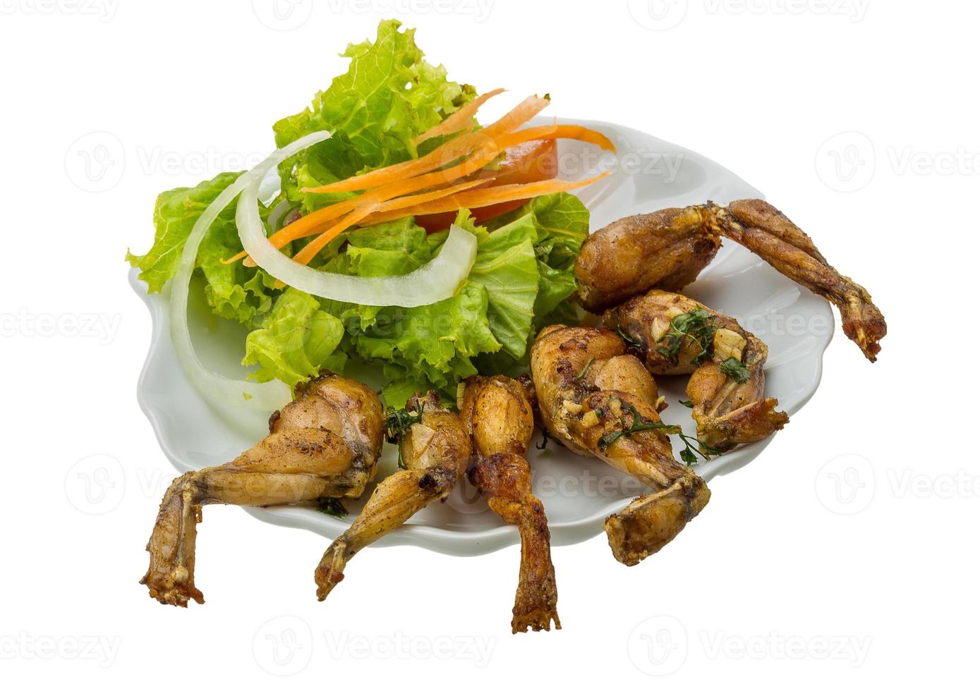 Grilled frog legs photo