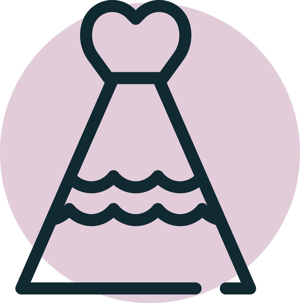 vector de boda de vestido para presentación de icono de símbolo de sitio web