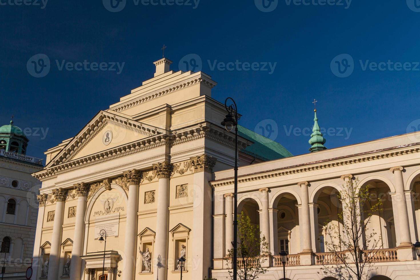 Warsaw, Poland. Saint Anne neoclassical church in Old Town quarter. UNESCO World Heritage Site. photo