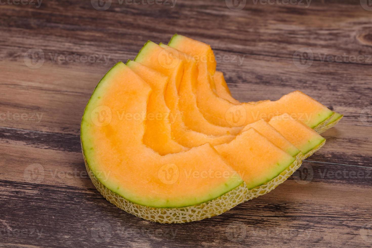Sliced tasty sweet sliced melon photo