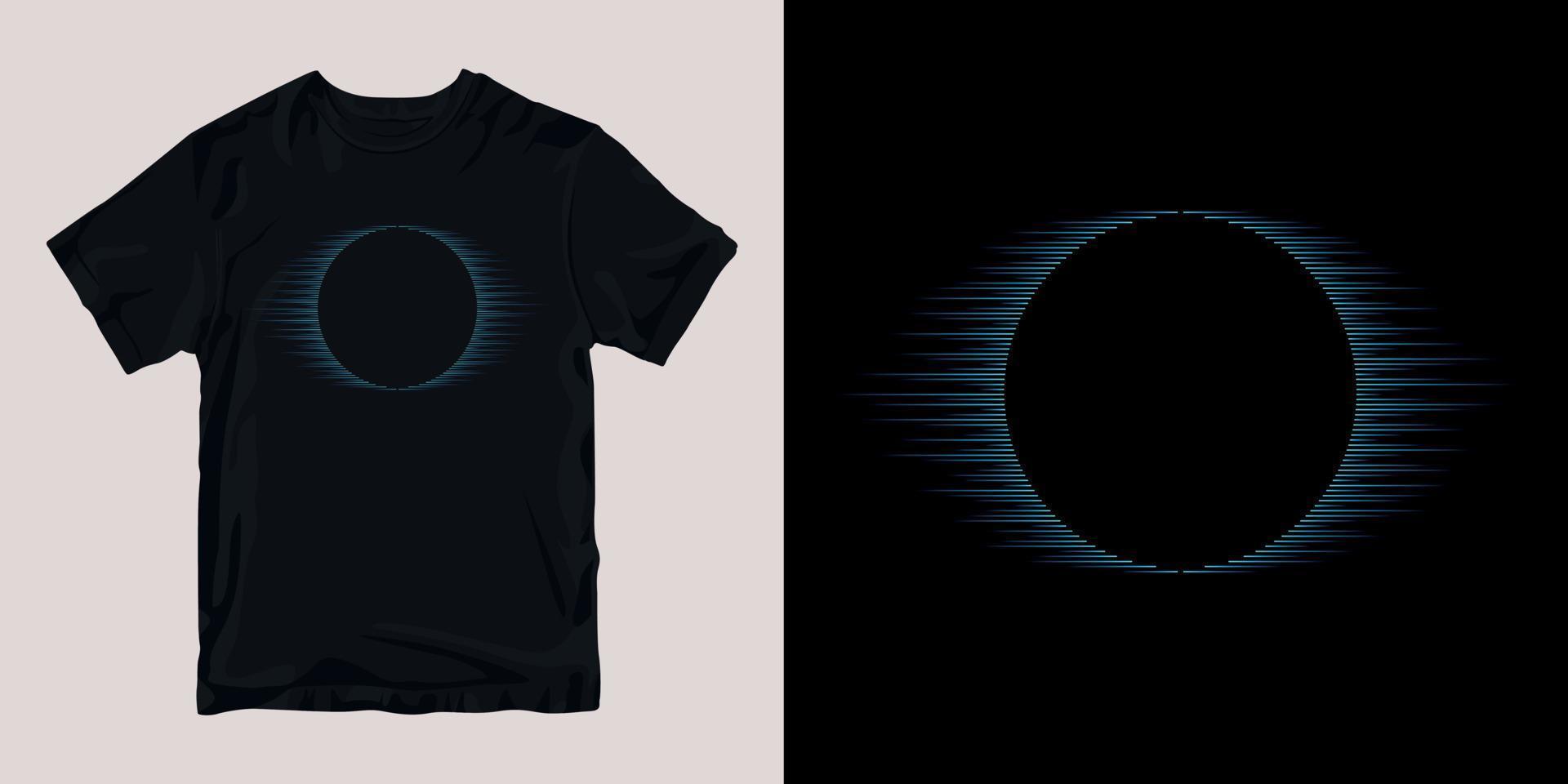 diseño de camisetas de luna negra vector