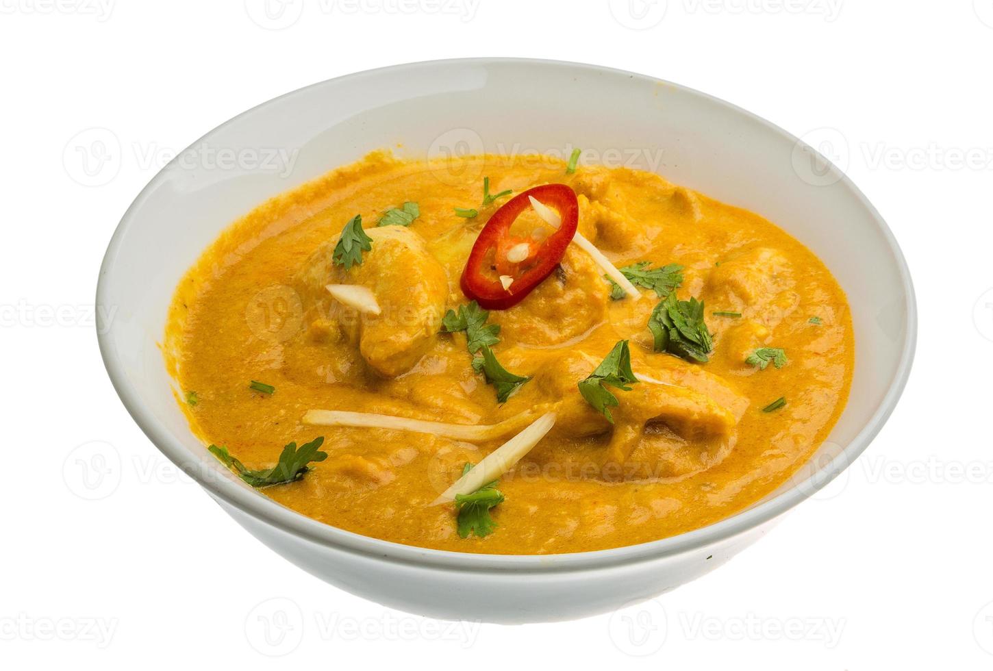 Chicken Korma on white photo
